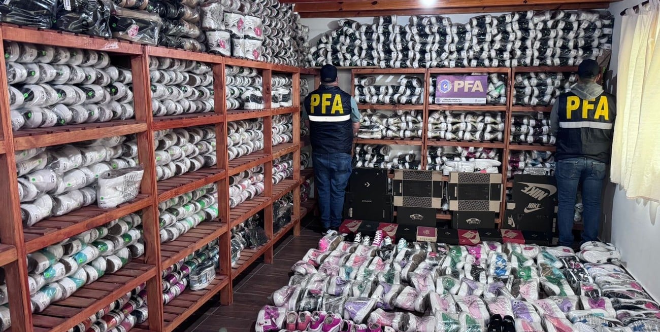 "Altas llantas": cientos de zapatillas de alta gama fueron incautadas por la PFA