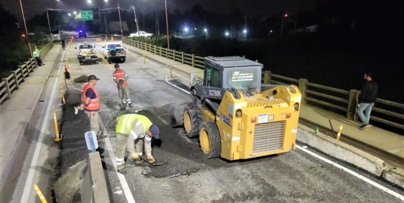 Así fueron los arreglos en las rampas del Bailey sobre el Puente Carretero