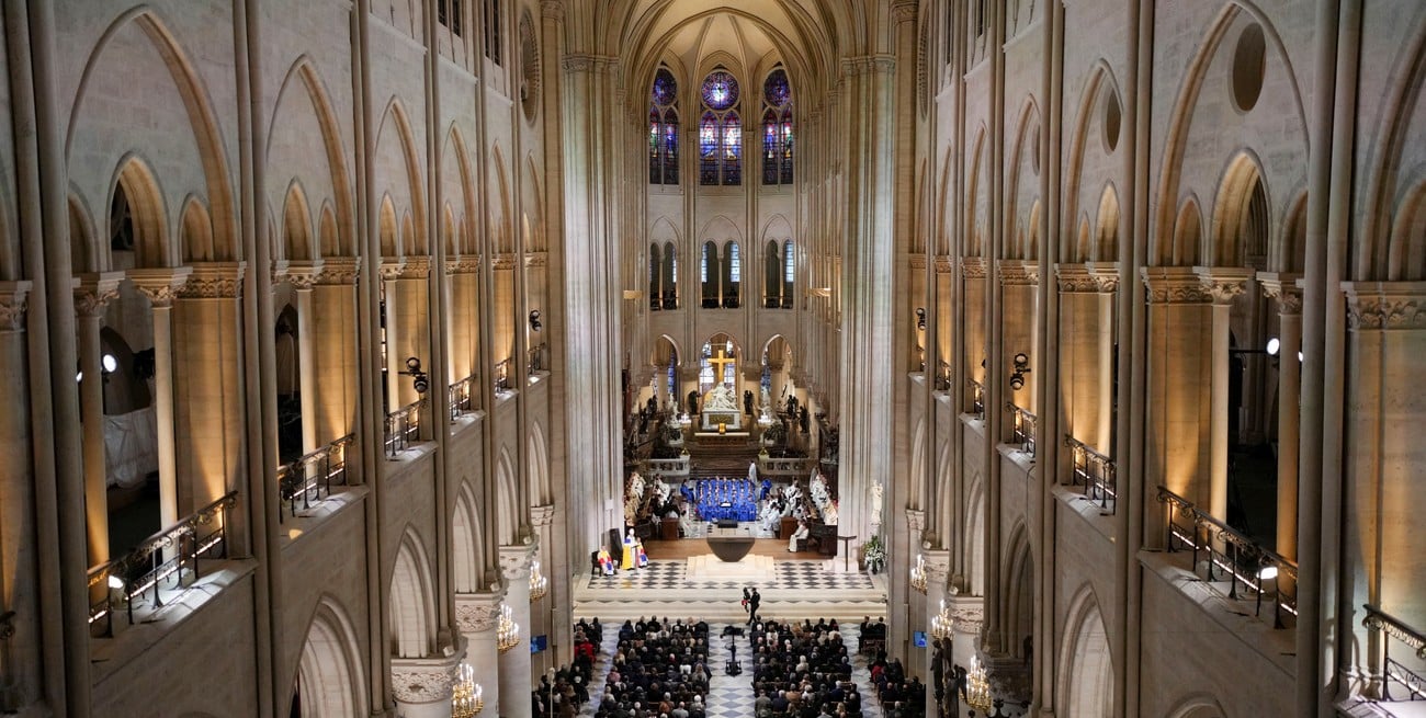 Video: así fue la reapertura de la Notre Dame de París luego del incendio de 2019